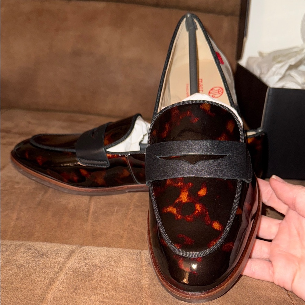Marc Joseph New York Bryant Park Tortoise Loafers New in Box - Picture 4 of 7